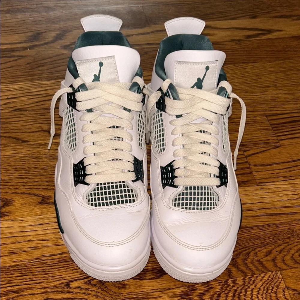 Men's Jordan 4 Oxidized Green Retro Basketball Sneakers Men’s Size 7 Women’s 8.5